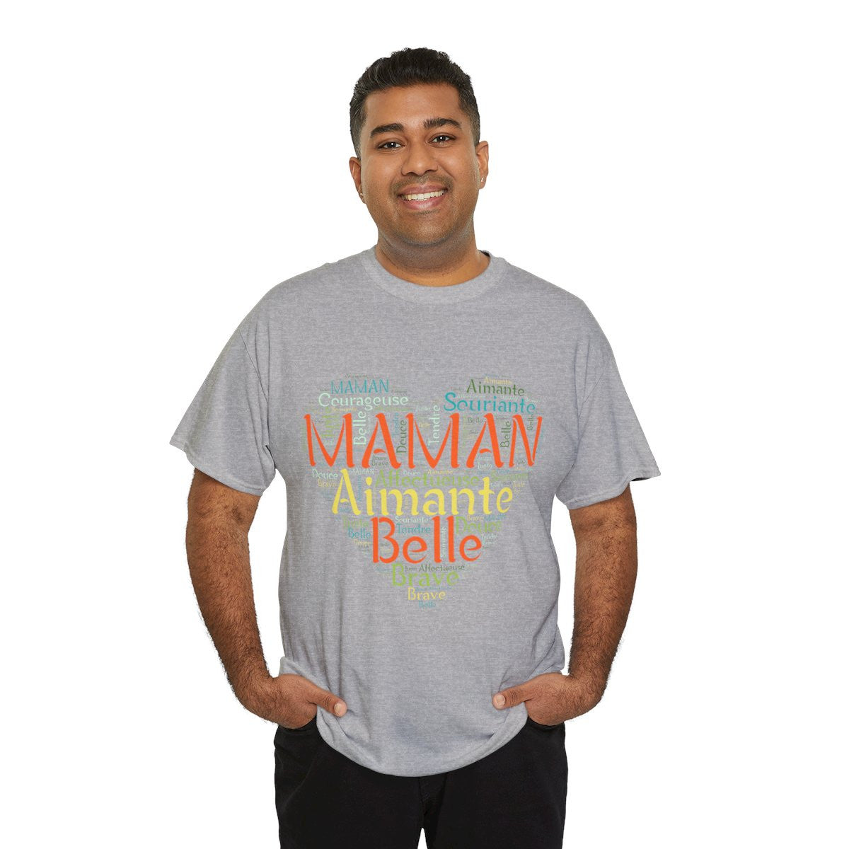 Tee shirt Femme Maman Idée cadeau fête des mères anniversaire Amour coeur