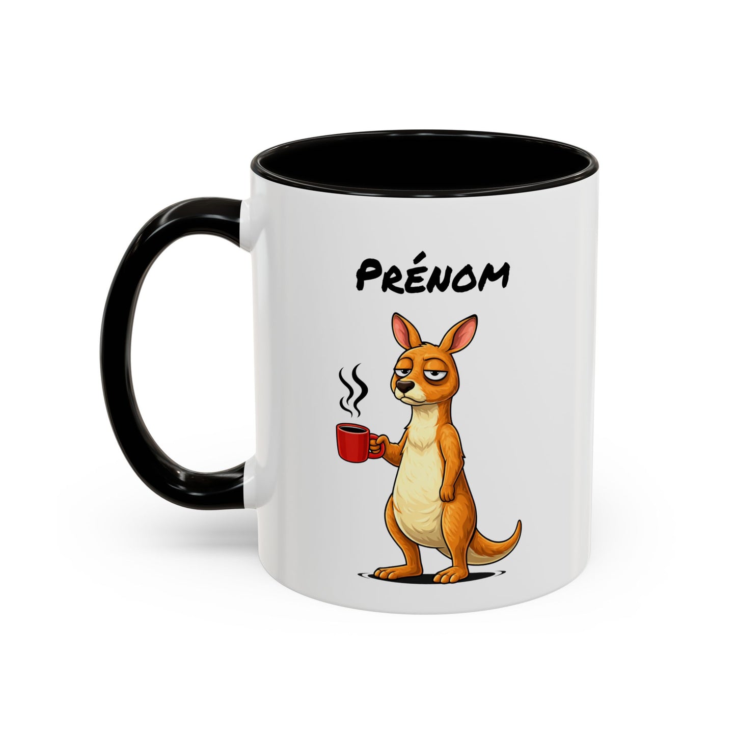 Mug Kangourou Personnalisable 325ml – Tasse Café Humour Fatigue Matin Drôle Cadeau