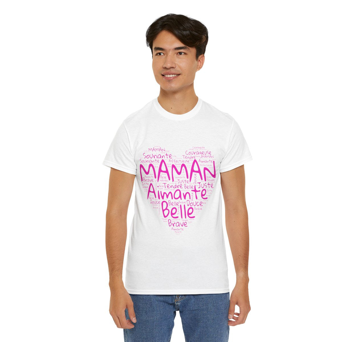 Tee shirt Femme Maman aimante belle idée cadeau fête des mères anniversaire amour love coeur