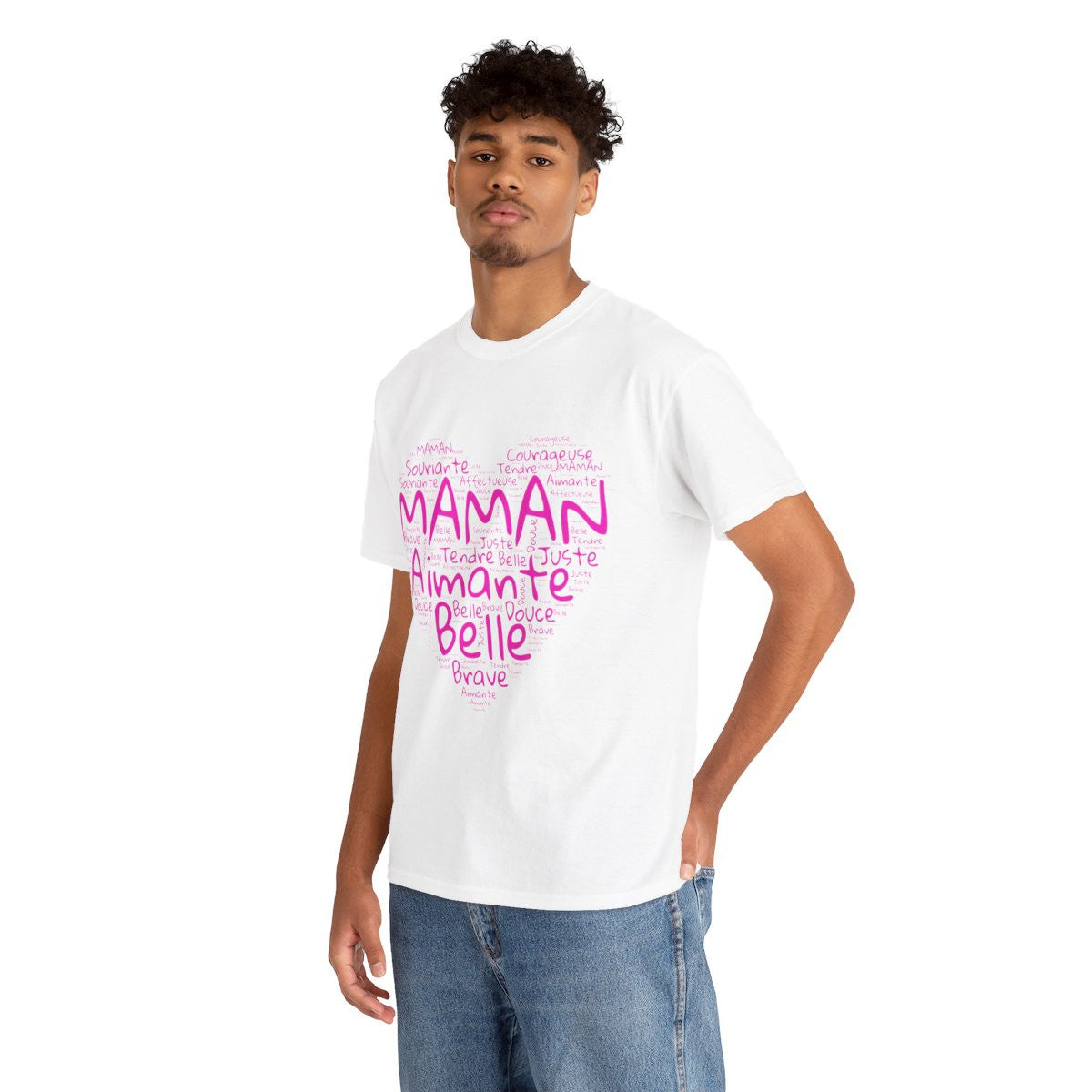 Tee shirt Femme Maman aimante belle idée cadeau fête des mères anniversaire amour love coeur