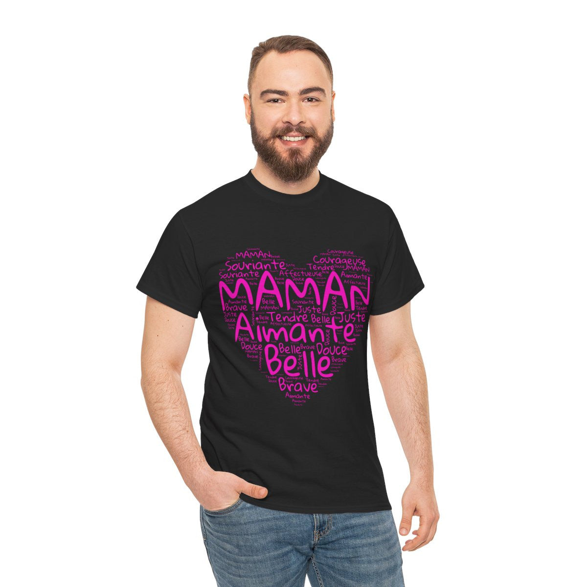 Tee shirt Femme Maman aimante belle idée cadeau fête des mères anniversaire amour love coeur