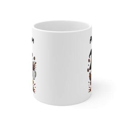 Tasse Personnalisable Poulet Sorcier Café – Mug Prénom Céramique 325ml – Cadeau Drôle Halloween Animal Illustré