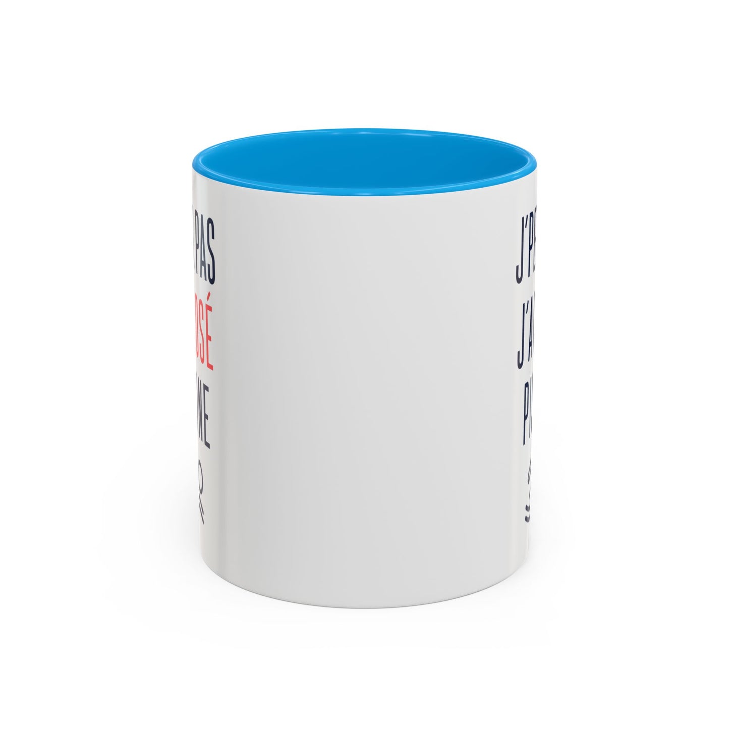 Mug Humour Rosé Piscine – J’Peux Pas J’Ai Rosé Piscine – Tasse Drôle Apéro Été Cadeau Original Céramique 325ml Noir Bleu Rouge