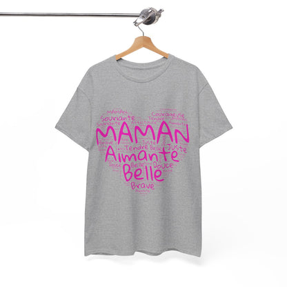 Tee shirt Femme Maman aimante belle idée cadeau fête des mères anniversaire amour love coeur