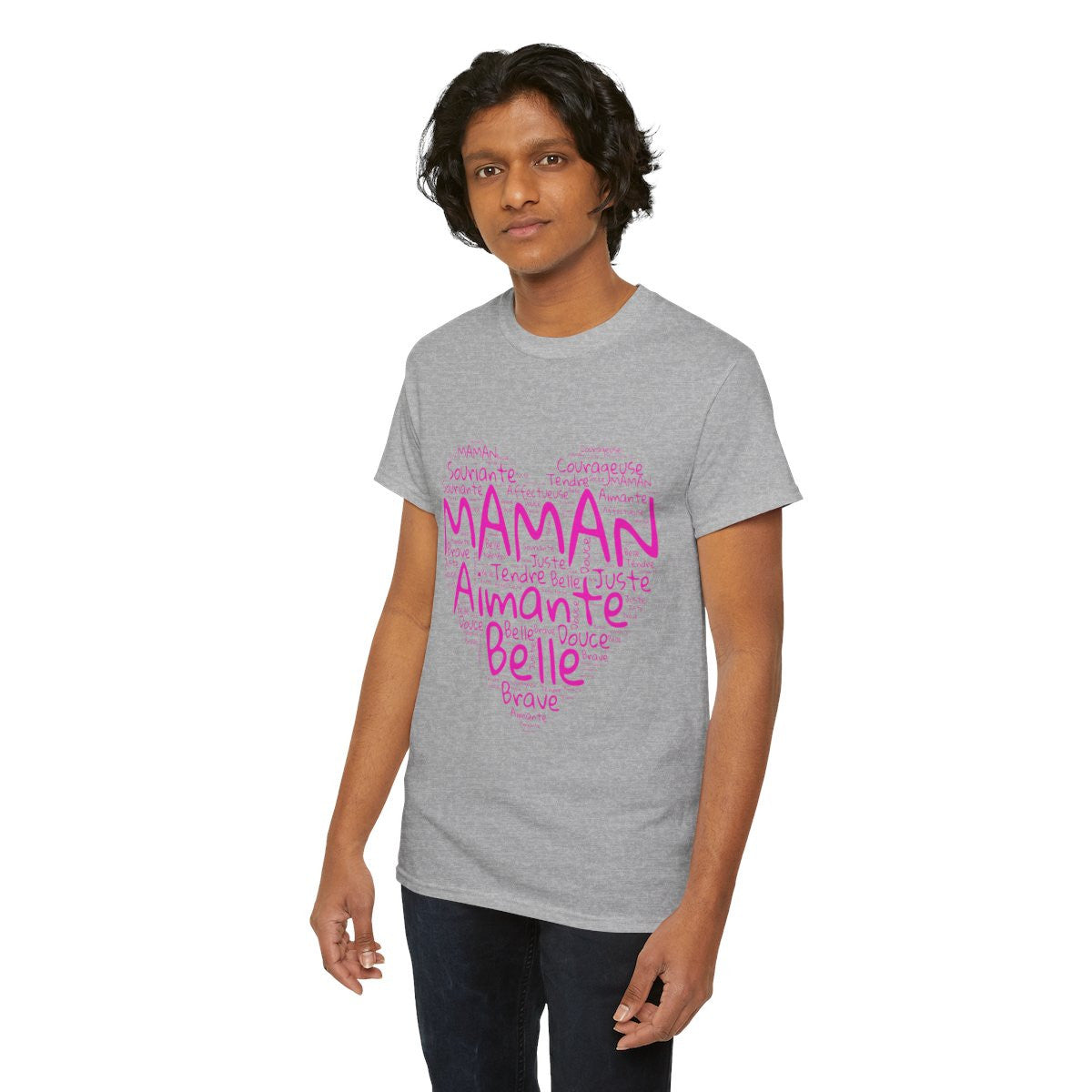 Tee shirt Femme Maman aimante belle idée cadeau fête des mères anniversaire amour love coeur