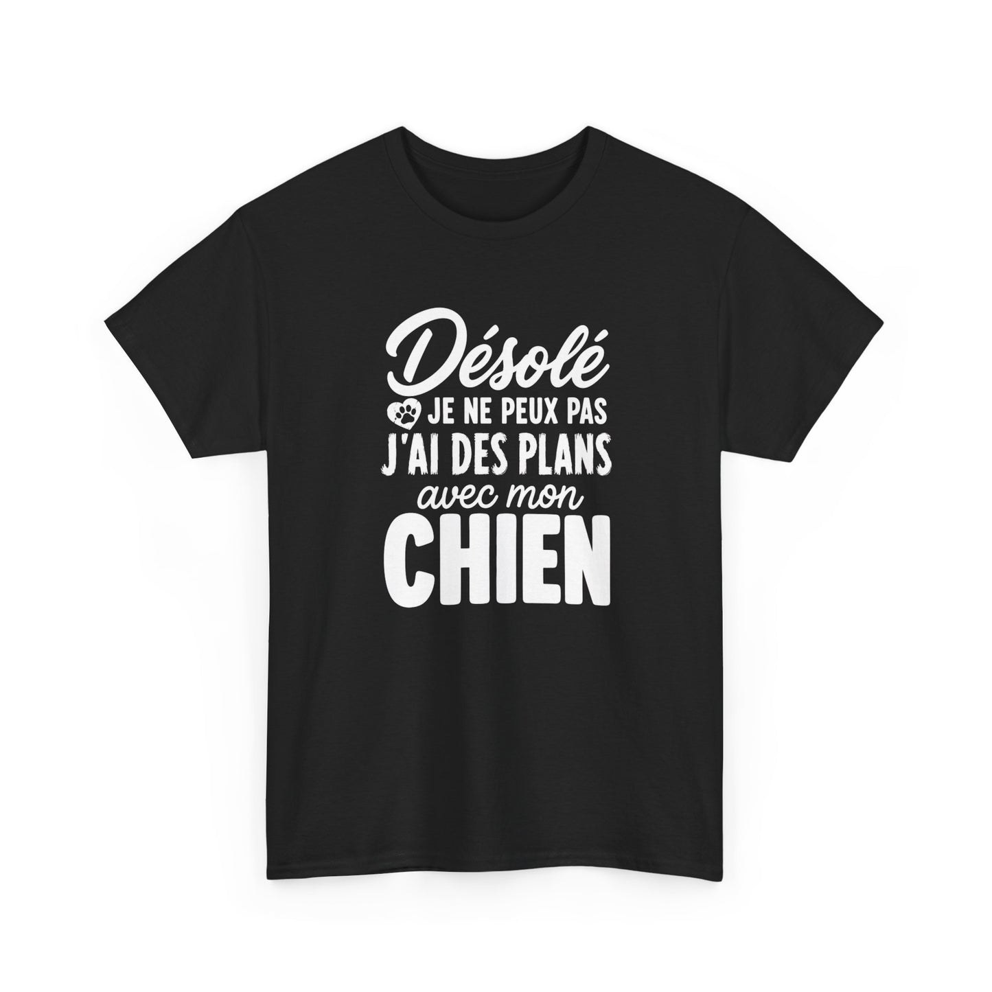 T-Shirt Chien Homme et Femme – Cadeau Amoureux des Chiens – Humour Propriétaire Maître Maîtresse – Passion Animaux Compagnon Canin