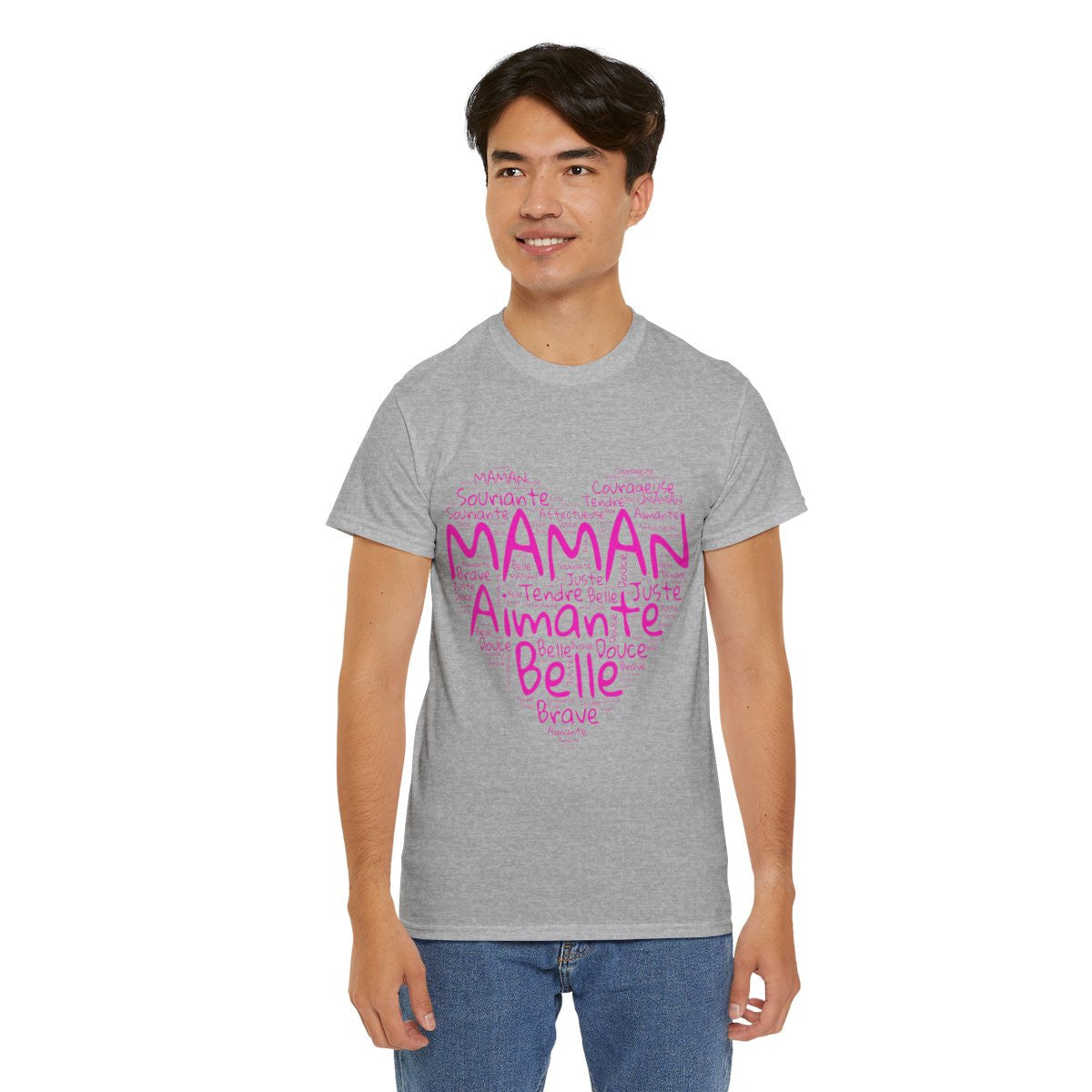 Tee shirt Femme Maman aimante belle idée cadeau fête des mères anniversaire amour love coeur