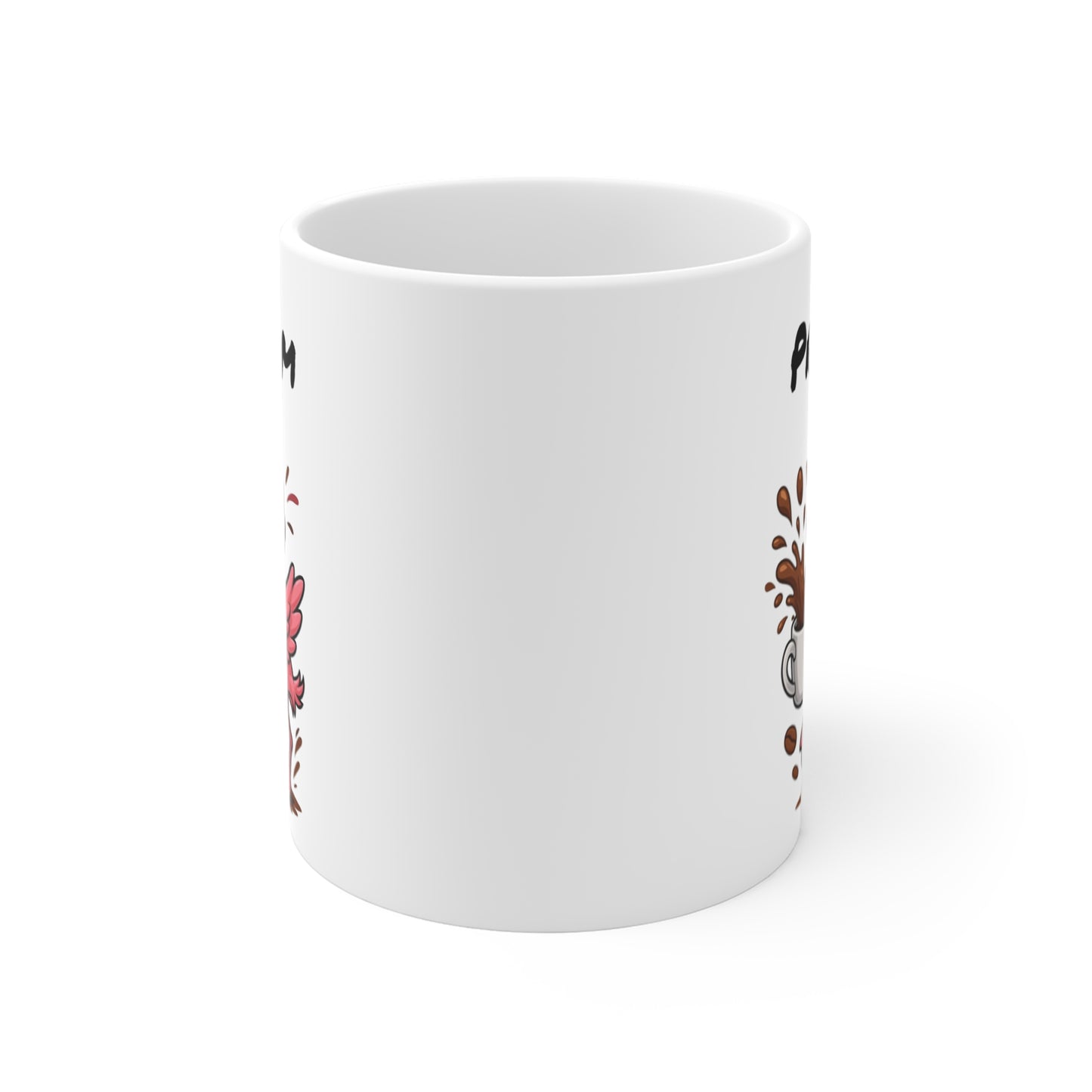 Tasse Personnalisable Flamant Rose Café – Mug Prénom Cartoon – Cadeau Original Amateur de Café 325ml