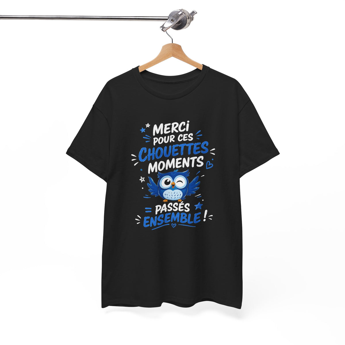 Tee Shirt Merci pour ces Chouettes Moments – Cadeau Souvenir Homme et Femme – T-Shirt Chouette
