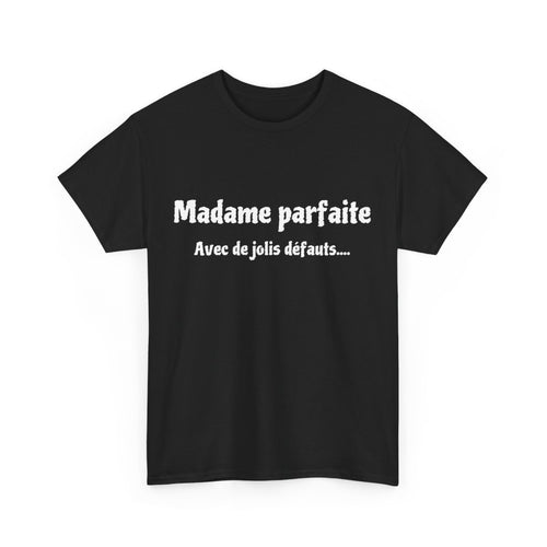 Tee shirt Femme Madame parfaite avec de jolis défauts idée cadeau humour drôle amusant