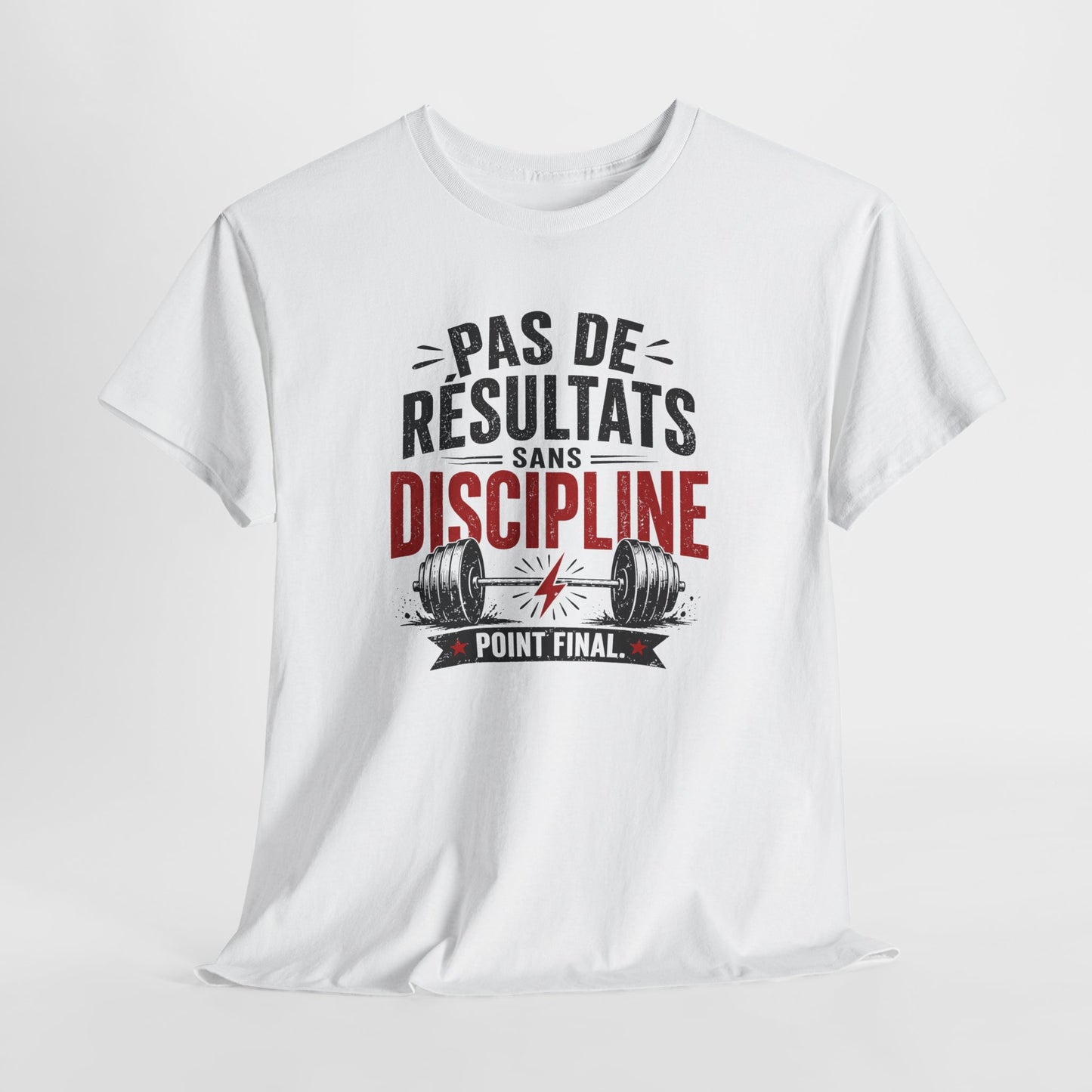T-Shirt Musculation Discipline – Pas de Résultats Sans Discipline – Tee Shirt Fitness Motivation Gym Adulte Idée Cadeau Sport