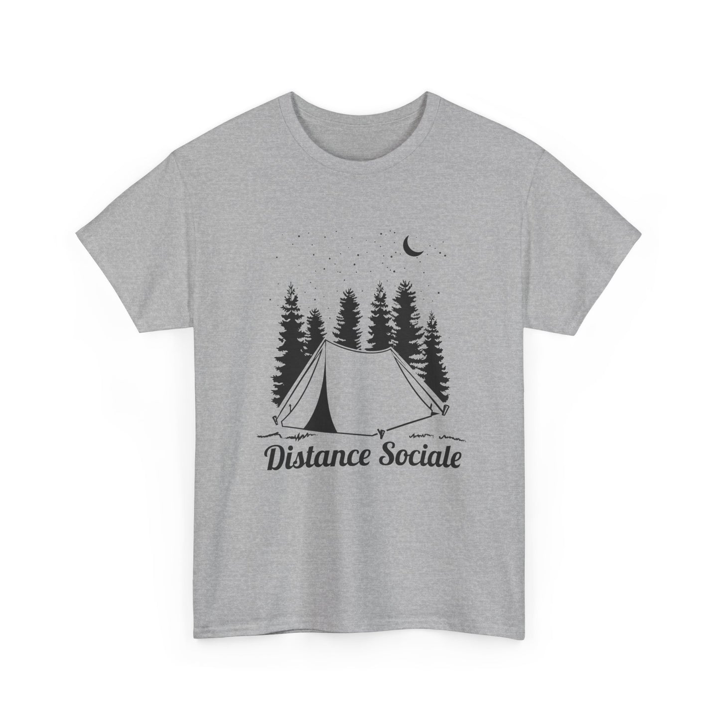 T-Shirt Camping Homme et Femme – Cadeau Campeur Randonnée Bivouac – Humour Distance Sociale Nature Forêt – Idée Cadeau Plein Air