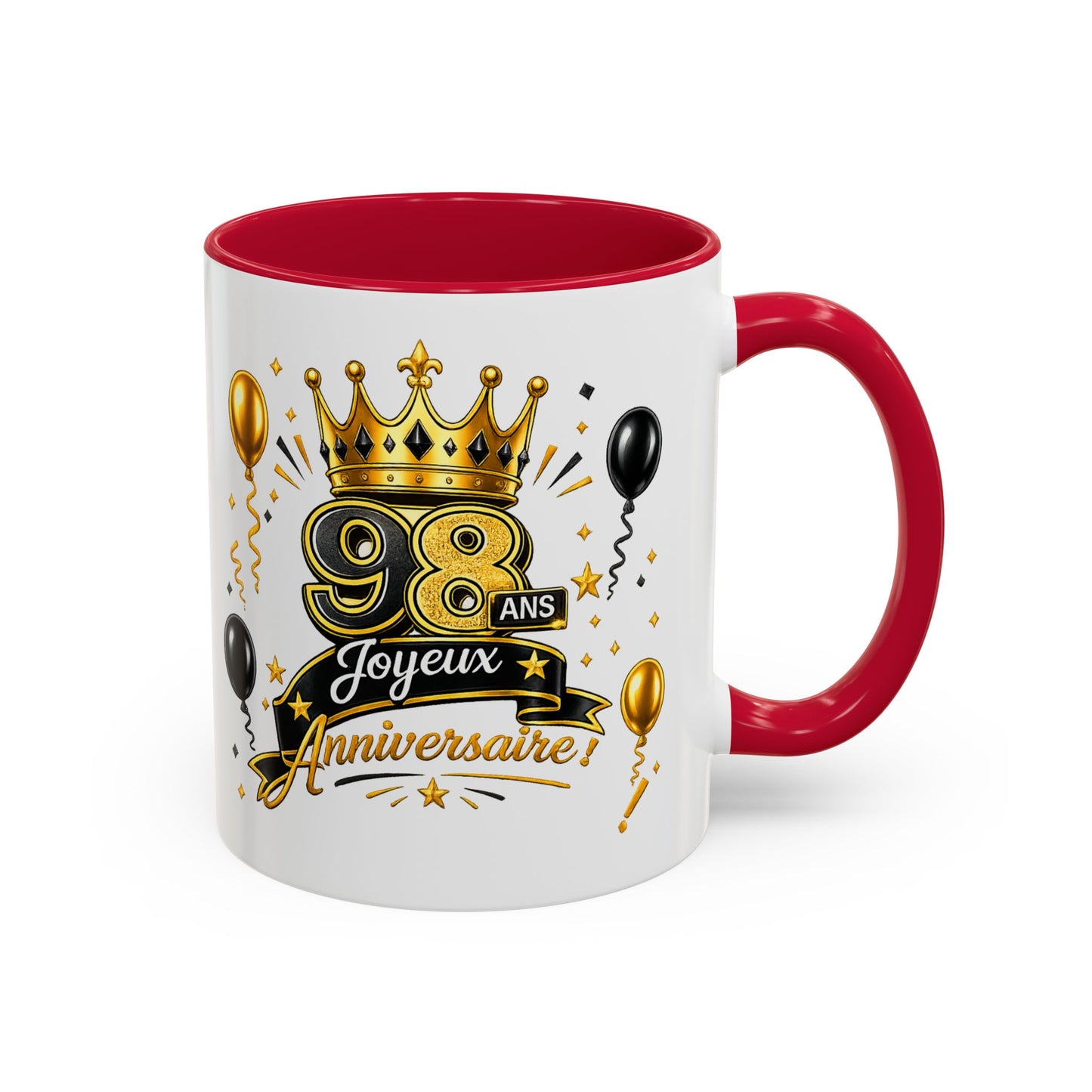 Mug Joyeux 98 Ans – Tasse Anniversaire 98 Ans – Cadeau Original pour Femme Homme – Idée Cadeau 98e Anniversaire