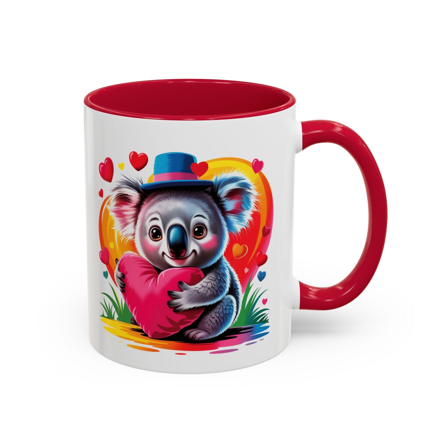 Mug Koala avec Cœur Rose – Tasse Kawaii Amour et Tendresse – Cadeau Original 325ml