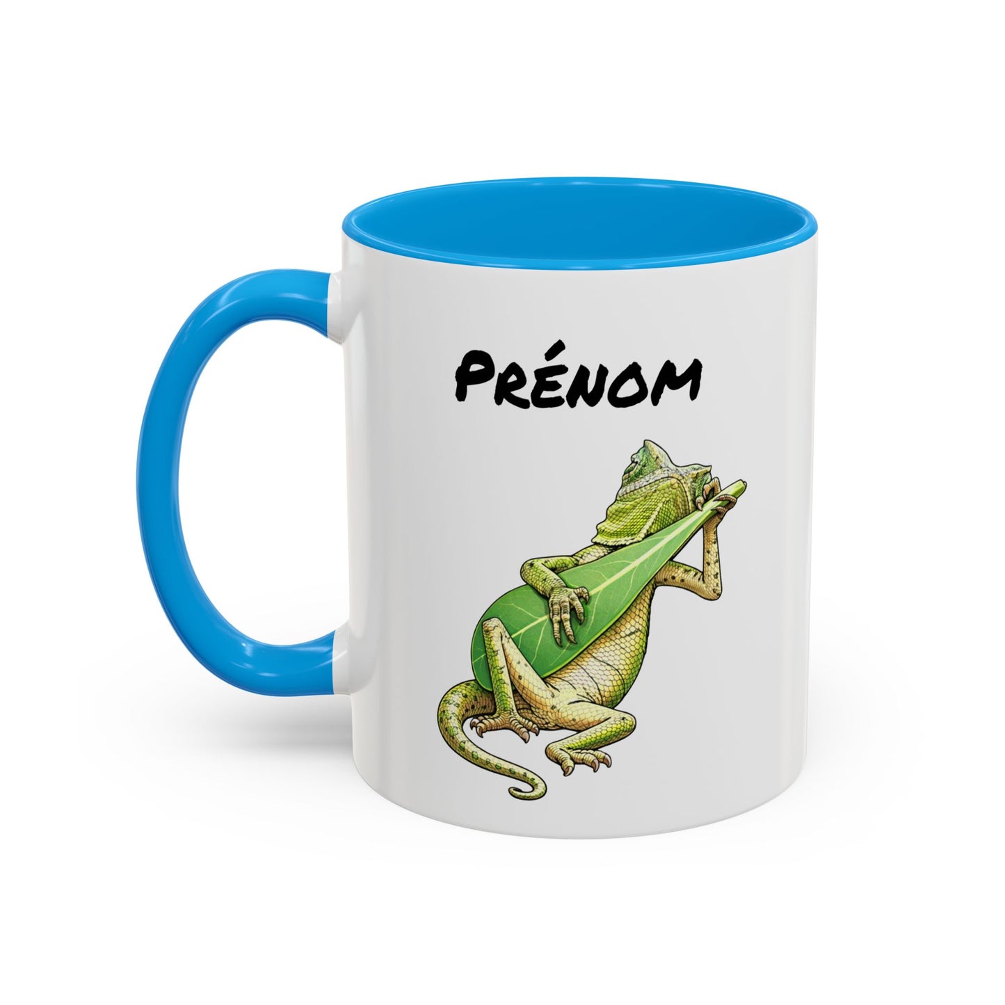 Tasse Iguane Guitare Personnalisable 325ml – Mug Céramique Animal Musicien Tropical Prénom Cadeau Original