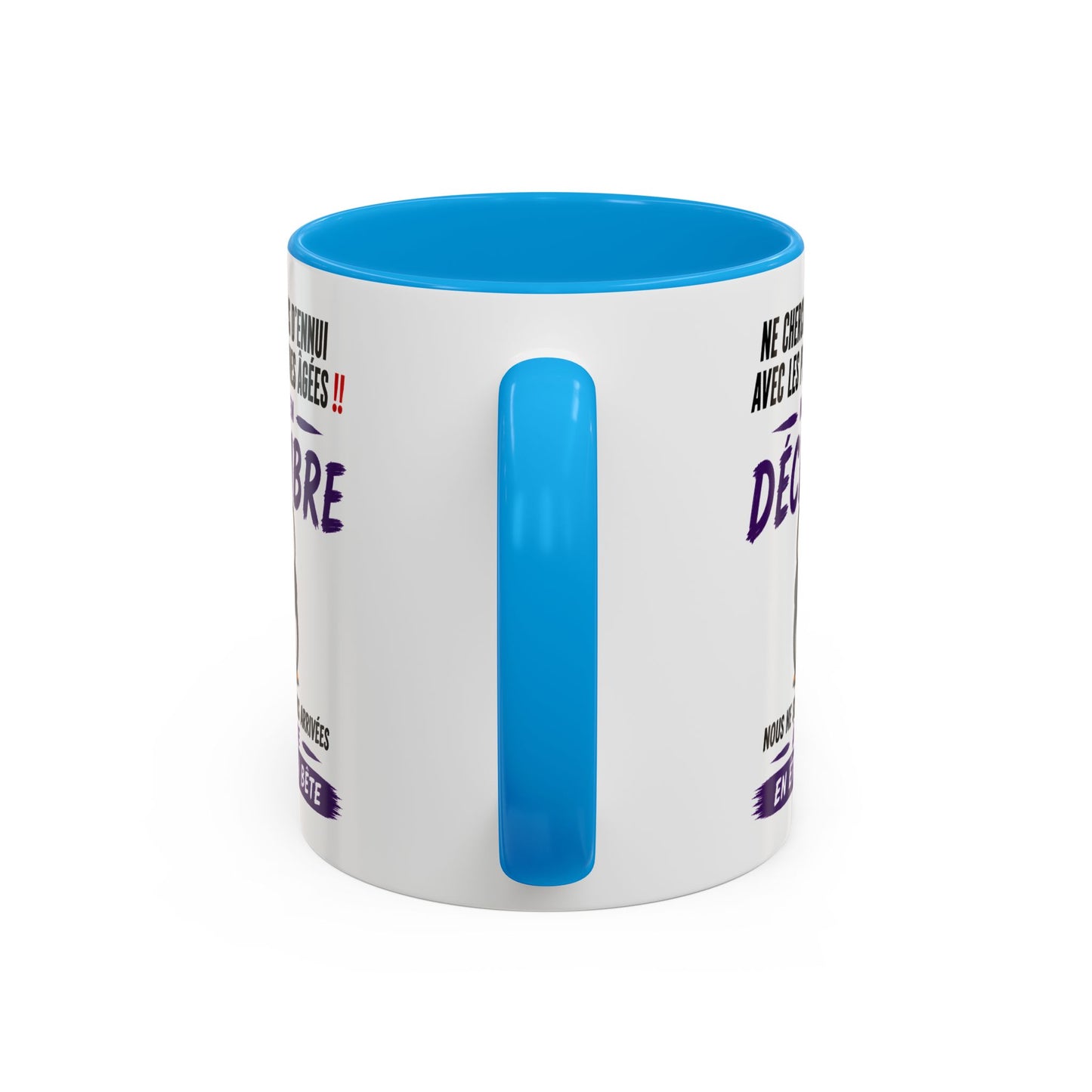 Tasse Humour Personnes Nées en Décembre – Mug Pingouin Drôle Senior Retraité – Cadeau Anniversaire Homme Femme 325ml