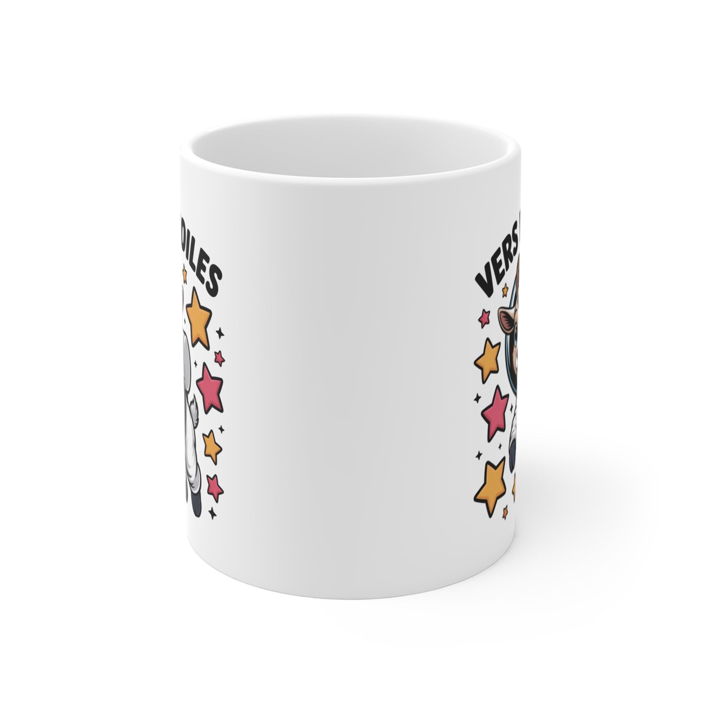 Tasse Chèvre Astronaute 325ml – Mug Kawaii Espace “Vers les Étoiles” – Cadeau Original Animaux Céramique