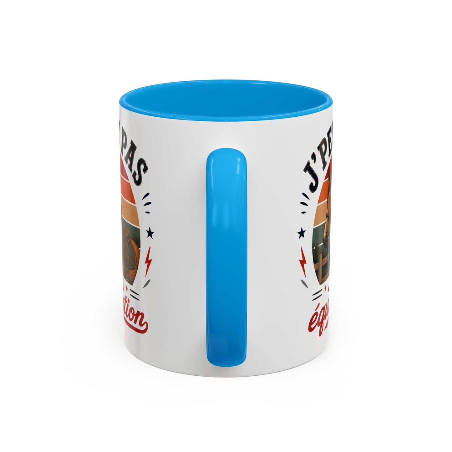 Tasse J’Peux Pas J’Ai Équitation – Mug Humour Cheval Vintage – Cadeau Cavalière Cavalier 325ml