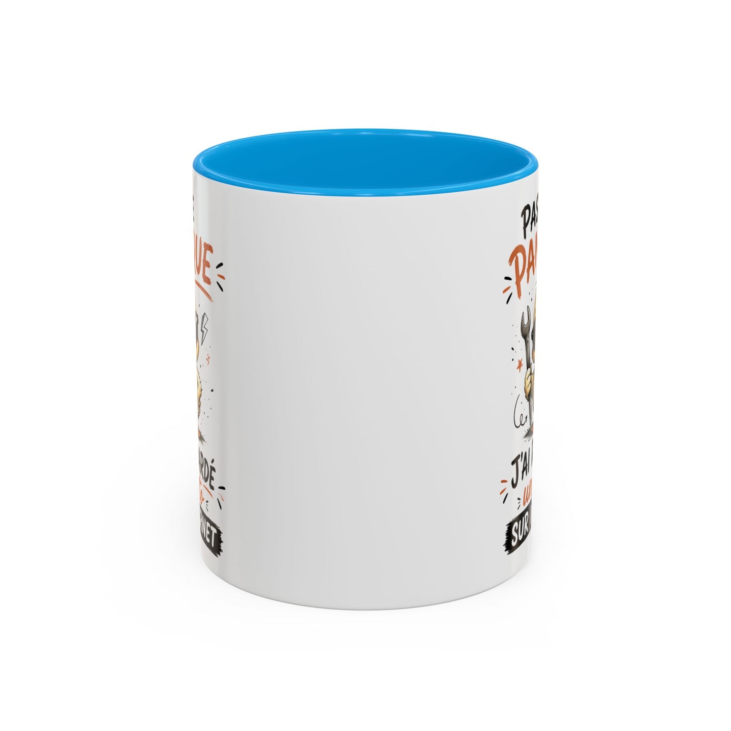 Tasse Humoristique Bricolage – Pas de Panique J’ai Regardé un Tuto sur Internet – Mug Canard Drôle 325ml