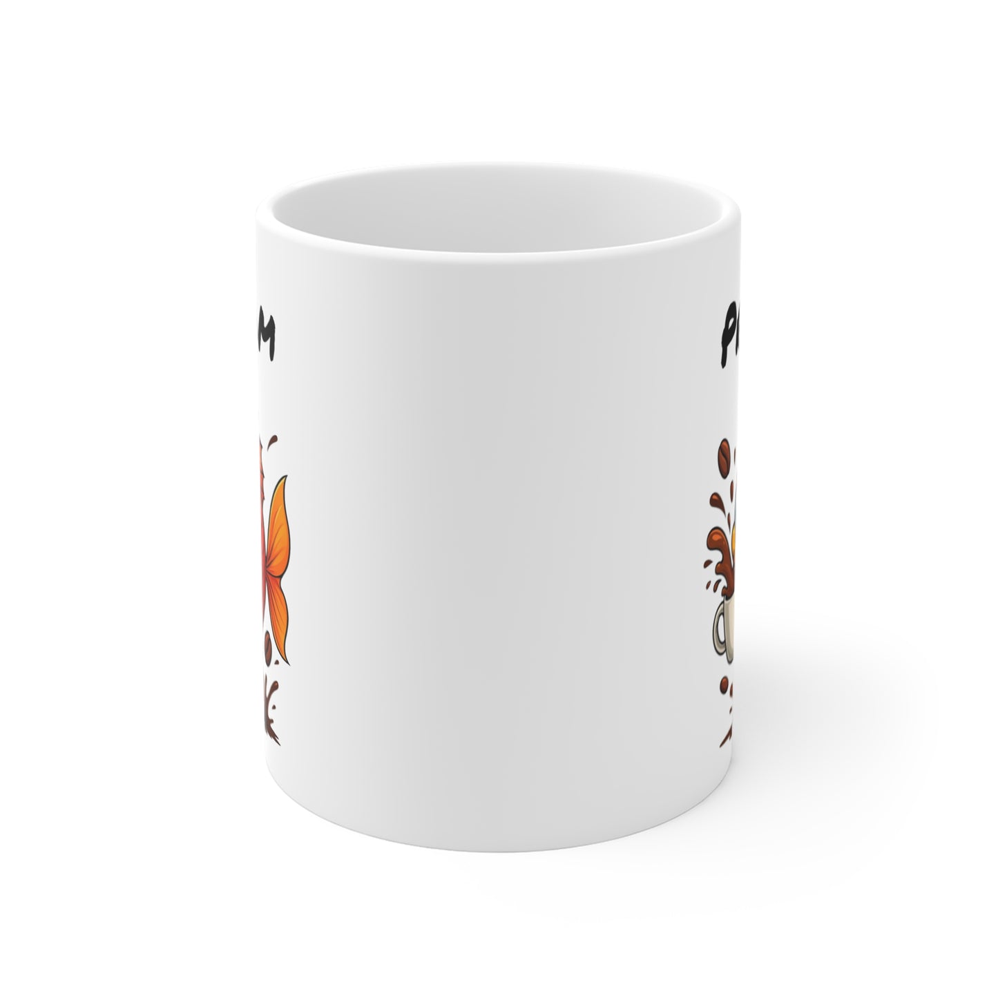 Tasse Personnalisable Poisson Café – Mug Prénom Animal Cartoon Céramique 325ml – Cadeau Original