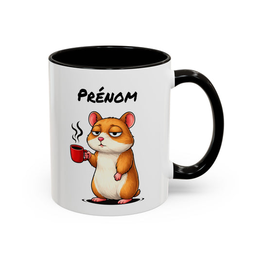 Mug Hamster Personnalisable 325ml – Tasse Café Humour Fatigue Matin Mignon Cadeau