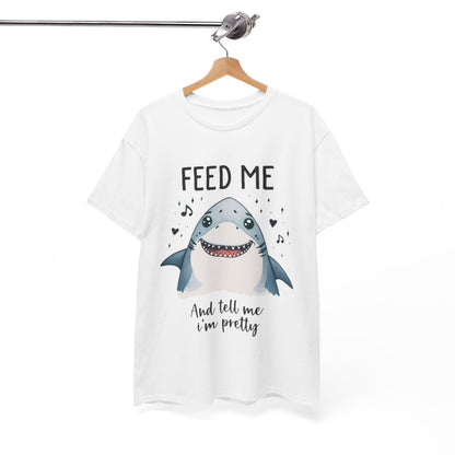 Tee shirt Unisex Feed me, requin shark idée cadeau humour amusant drôle homme femm