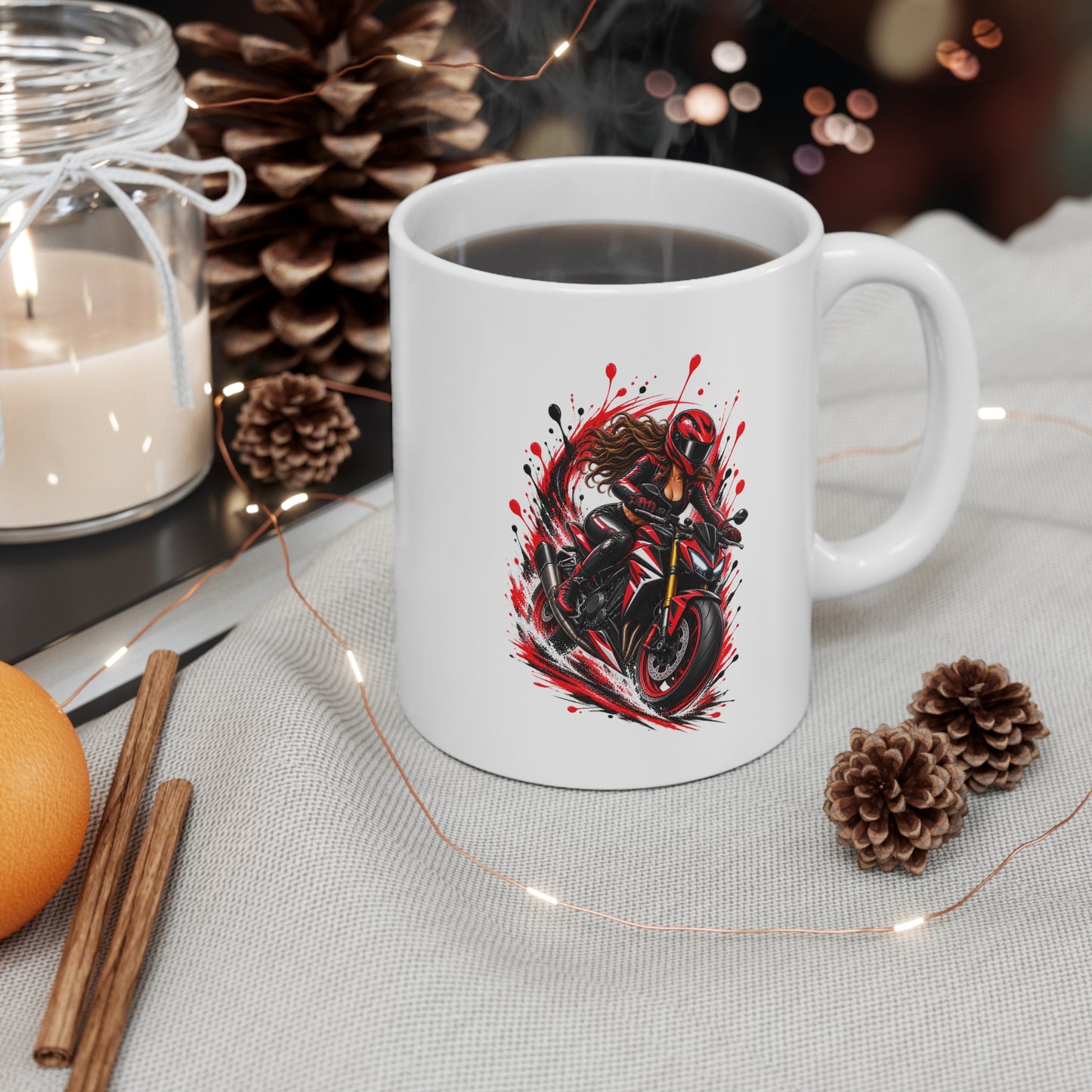 Mug Moto Femme – Tasse Motarde Passion Moto – Cadeau Original Femme – Amatrice de Moto et Sensations Fortes