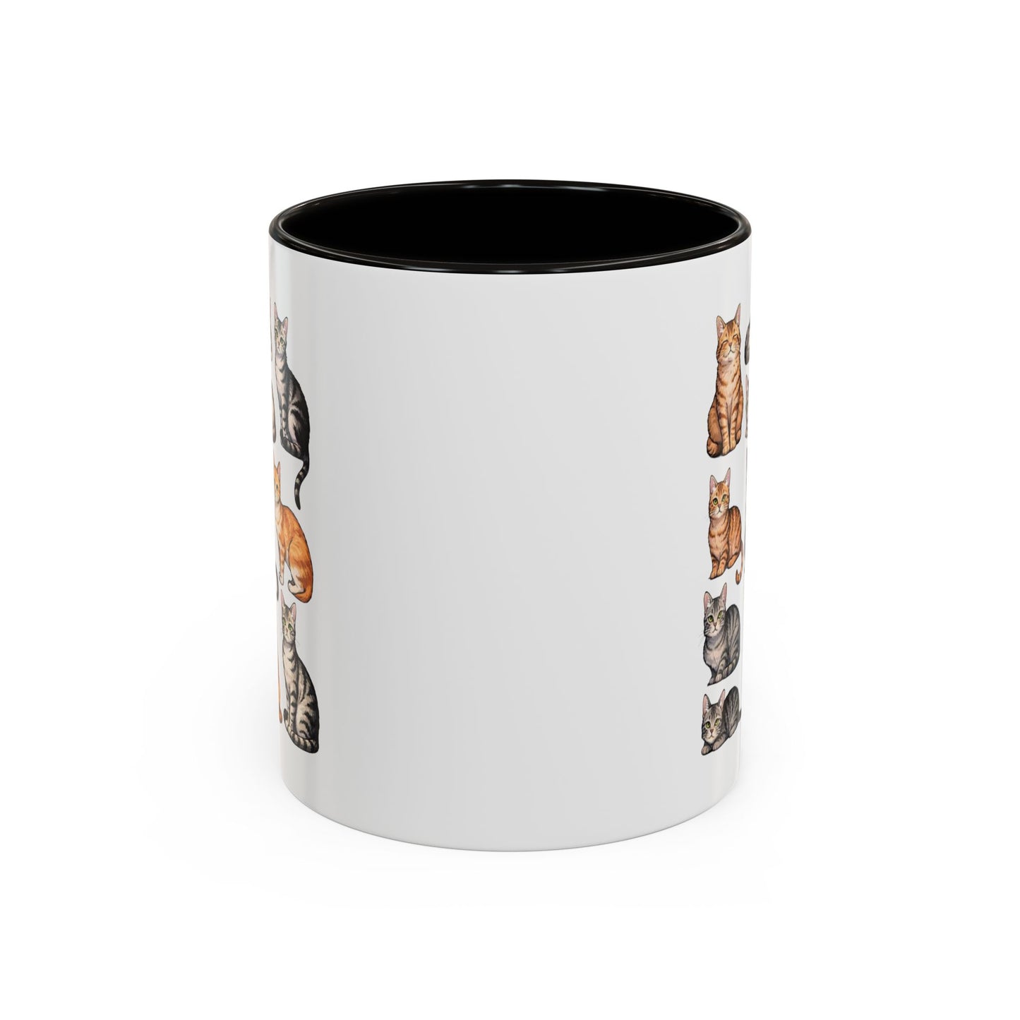 Tasse Chats Multiples Illustrés – Mug Collection Chats Différentes Races – Cadeau Amoureux des Chats