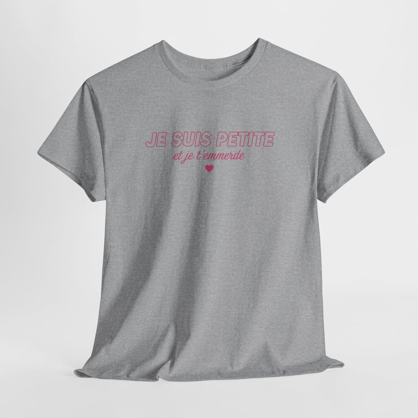 T-Shirt Femme Humour Petite Mais Caractère – Tee Shirt Drôle Girl Power – Cadeau Femme Original