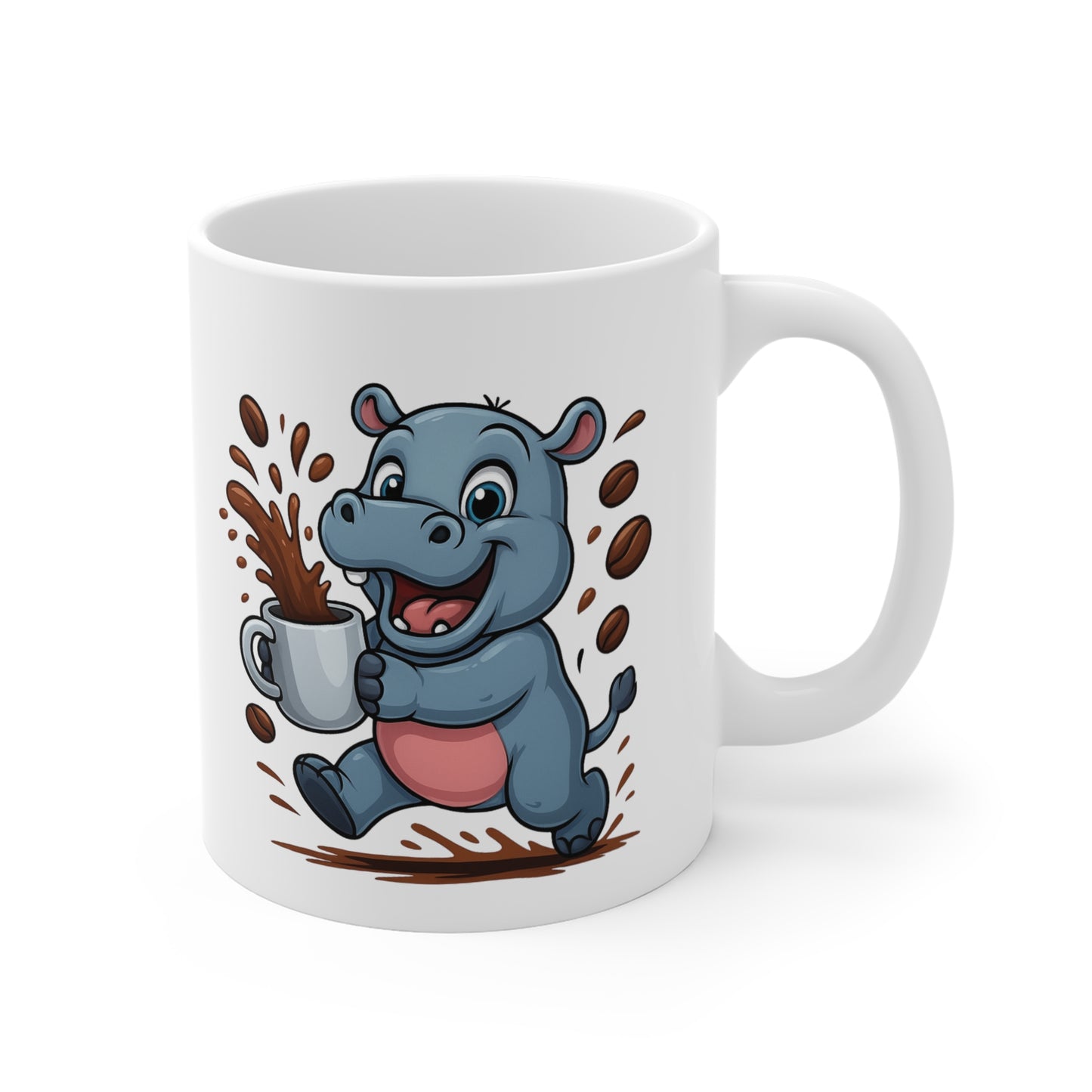 Tasse Hippopotame Amusant – Mug Café Cartoon Céramique 325ml – Cadeau Original Animal Mignon