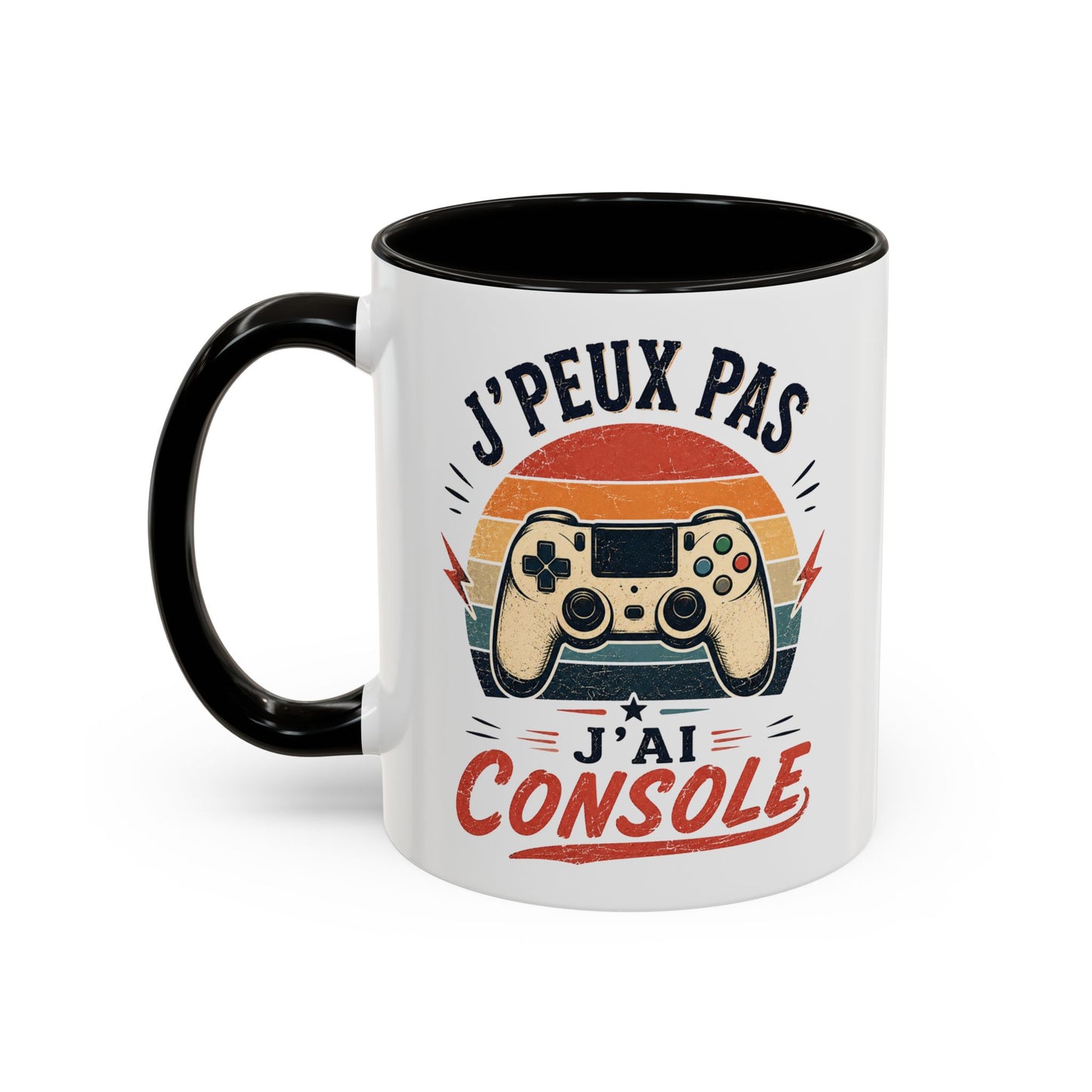 Tasse J’Peux Pas J’Ai Console – Mug Gamer Vintage Humoristique – Cadeau Gaming Homme Femme 325ml