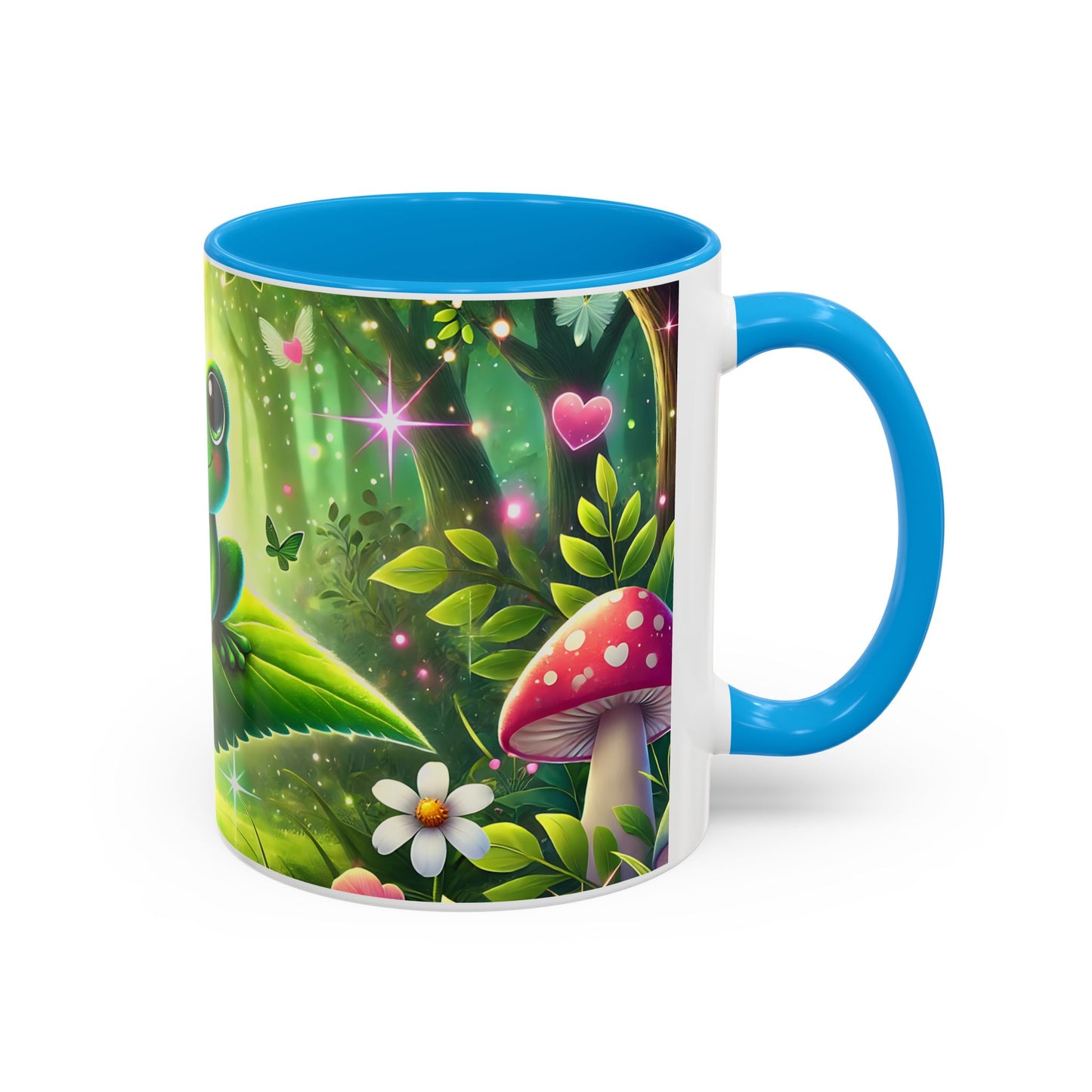 Mug Grenouille Kawaii – Tasse Féérique Forêt Magique et Champignons – Cadeau Cute Femme Enfant 325ml