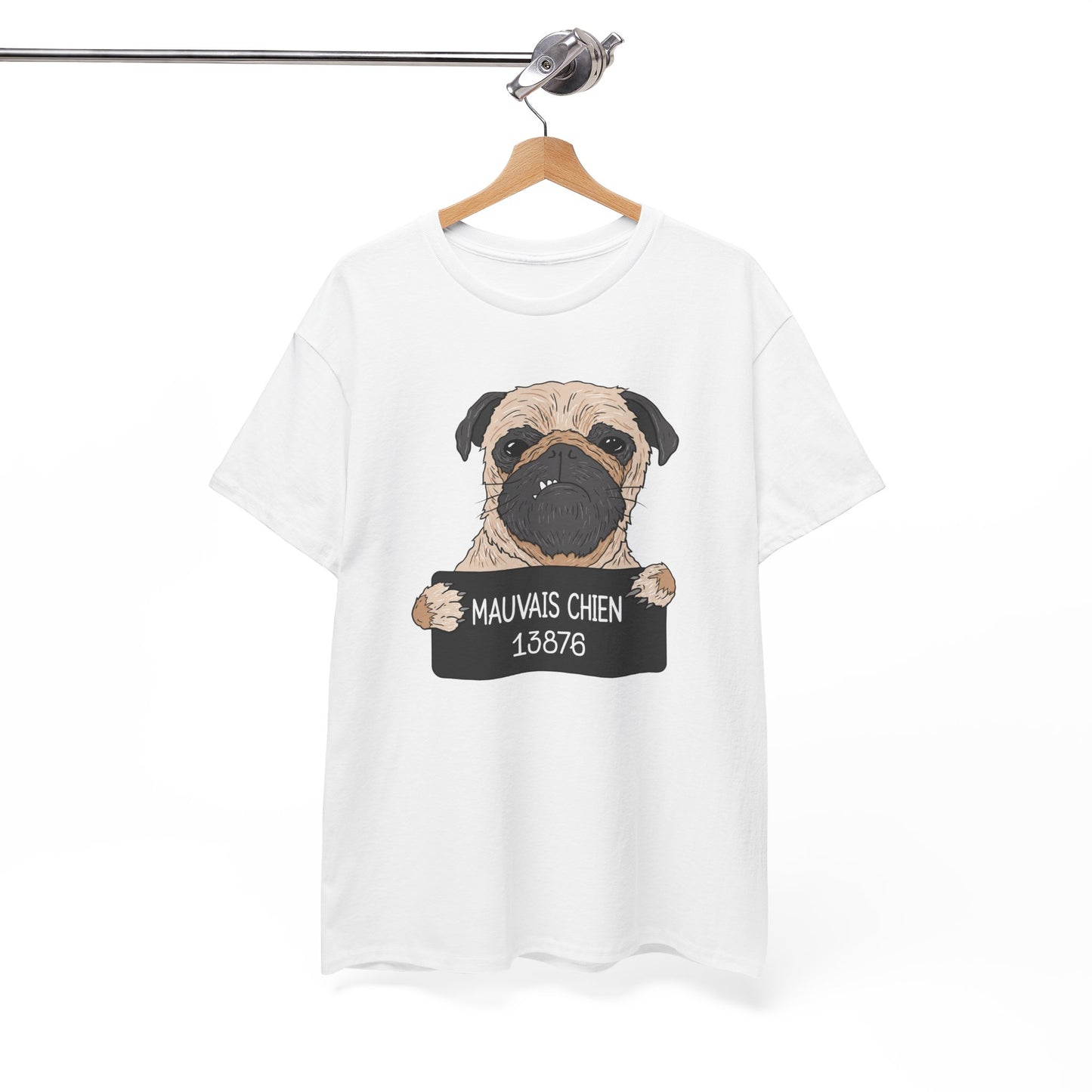 T-Shirt Carlin Homme et Femme – Cadeau Amoureux des Chiens – Humour Chien Drôle – Idée Cadeau Maître Maîtresse Propriétaire Carlin