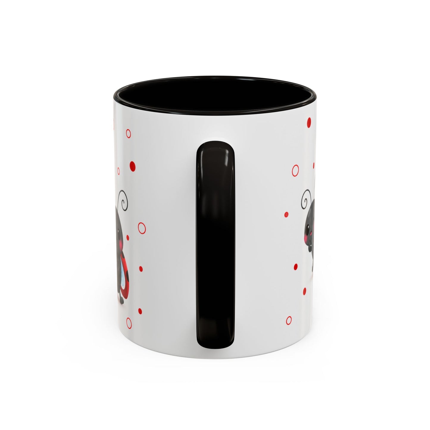 Tasse Coccinelles Mignonnes – Mug Kawaii Insectes Cartoon et Rouge Noir – Cadeau Nature 325ml