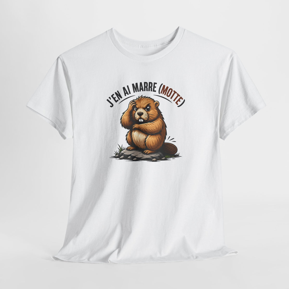 Tee Shirt J’en Ai Marre Motte Homme Femme – Marmotte Humour – T-Shirt Drôle Jeu de Mots Cadeau Original
