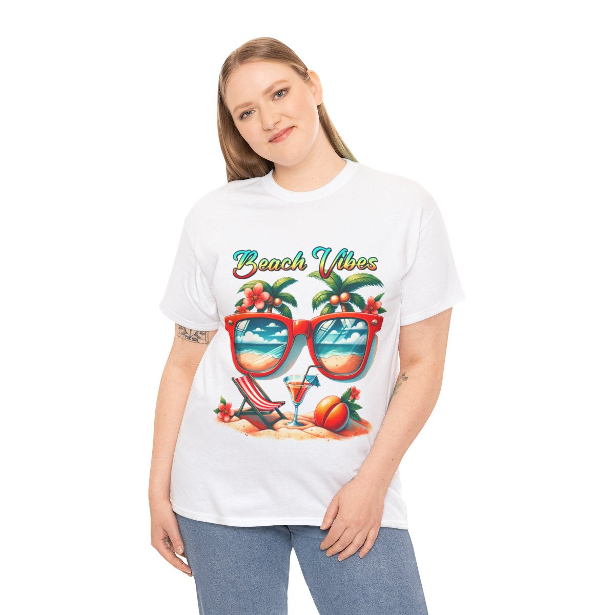 Tee shirt Unisex Beach vibes idée cadeau design été