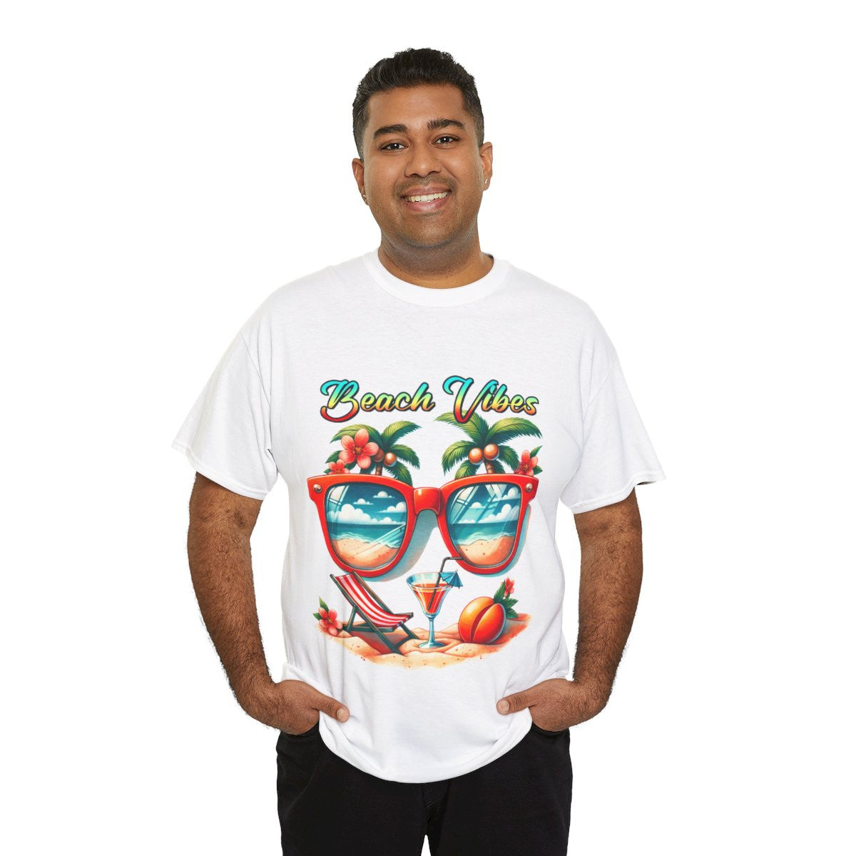 Tee shirt Unisex Beach vibes idée cadeau design été
