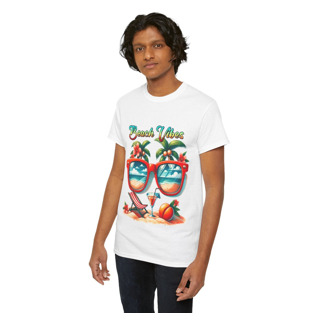 Tee shirt Unisex Beach vibes idée cadeau design été