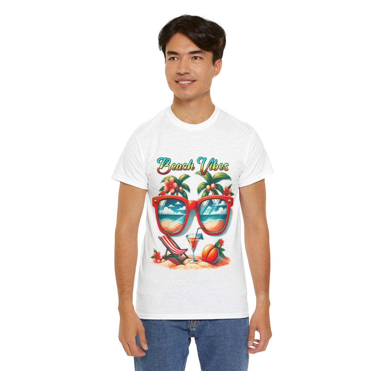 Tee shirt Unisex Beach vibes idée cadeau design été