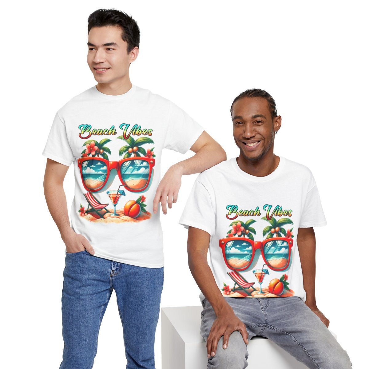 Tee shirt Unisex Beach vibes idée cadeau design été