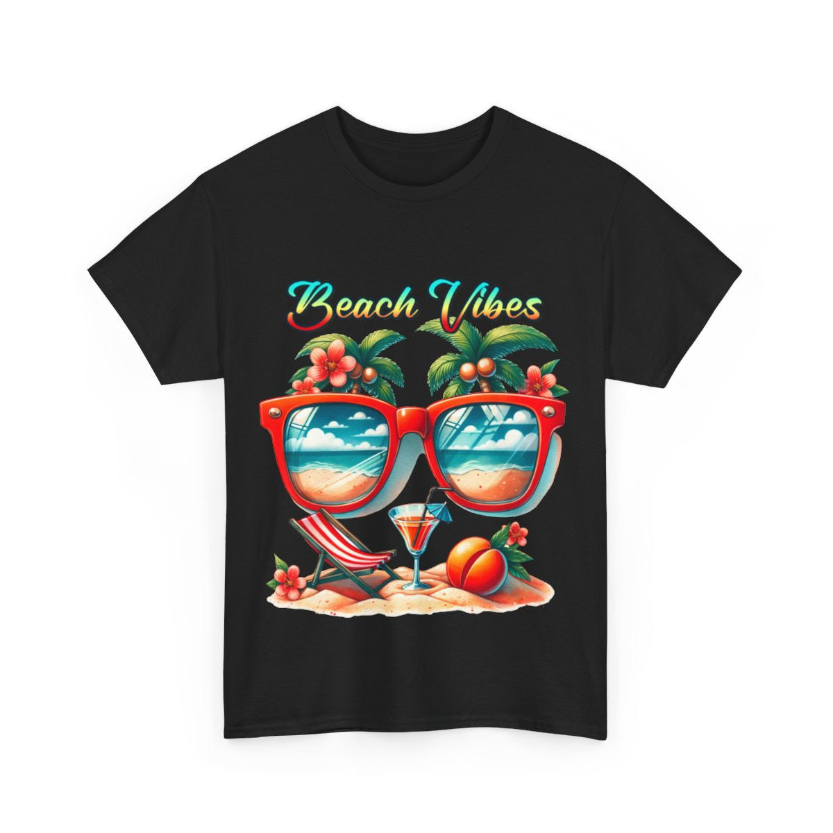 Tee shirt Unisex Beach vibes idée cadeau design été