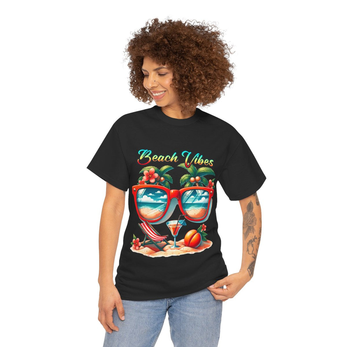 Tee shirt Unisex Beach vibes idée cadeau design été