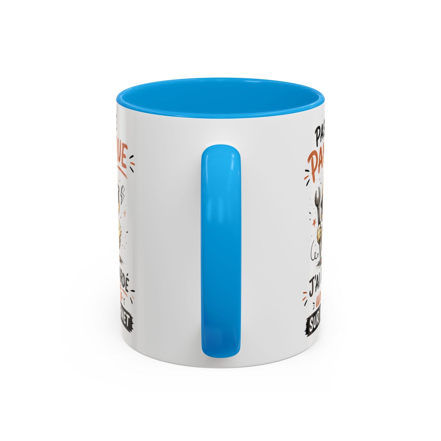Tasse Humoristique Bricolage – Pas de Panique J’ai Regardé un Tuto sur Internet – Mug Canard Drôle 325ml