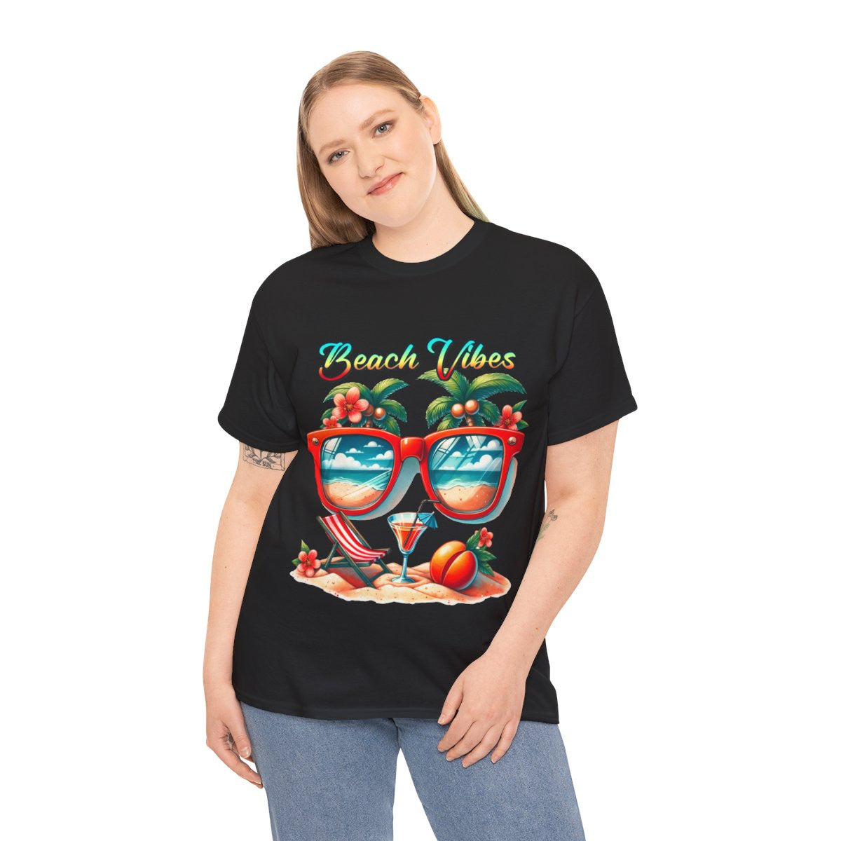 Tee shirt Unisex Beach vibes idée cadeau design été
