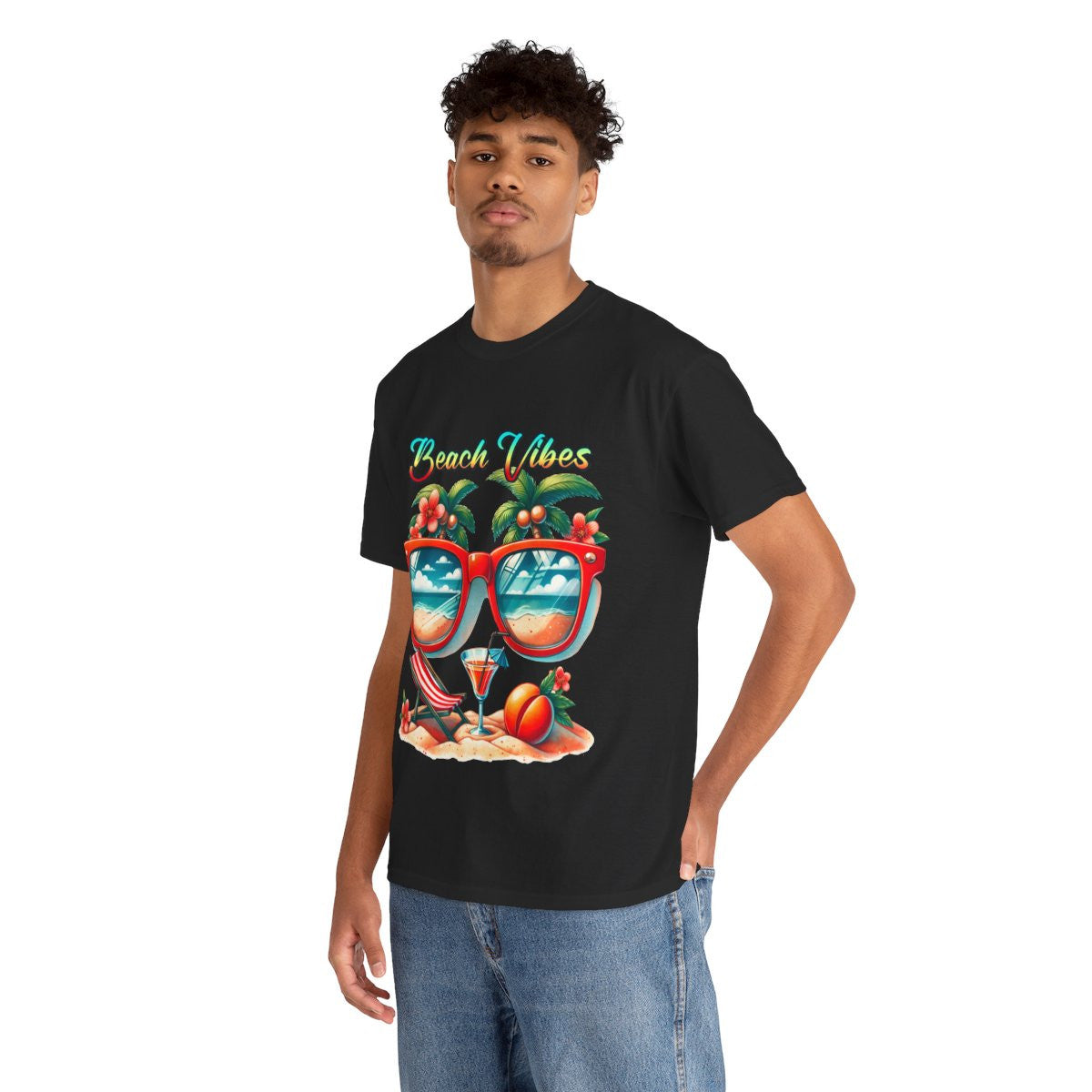 Tee shirt Unisex Beach vibes idée cadeau design été
