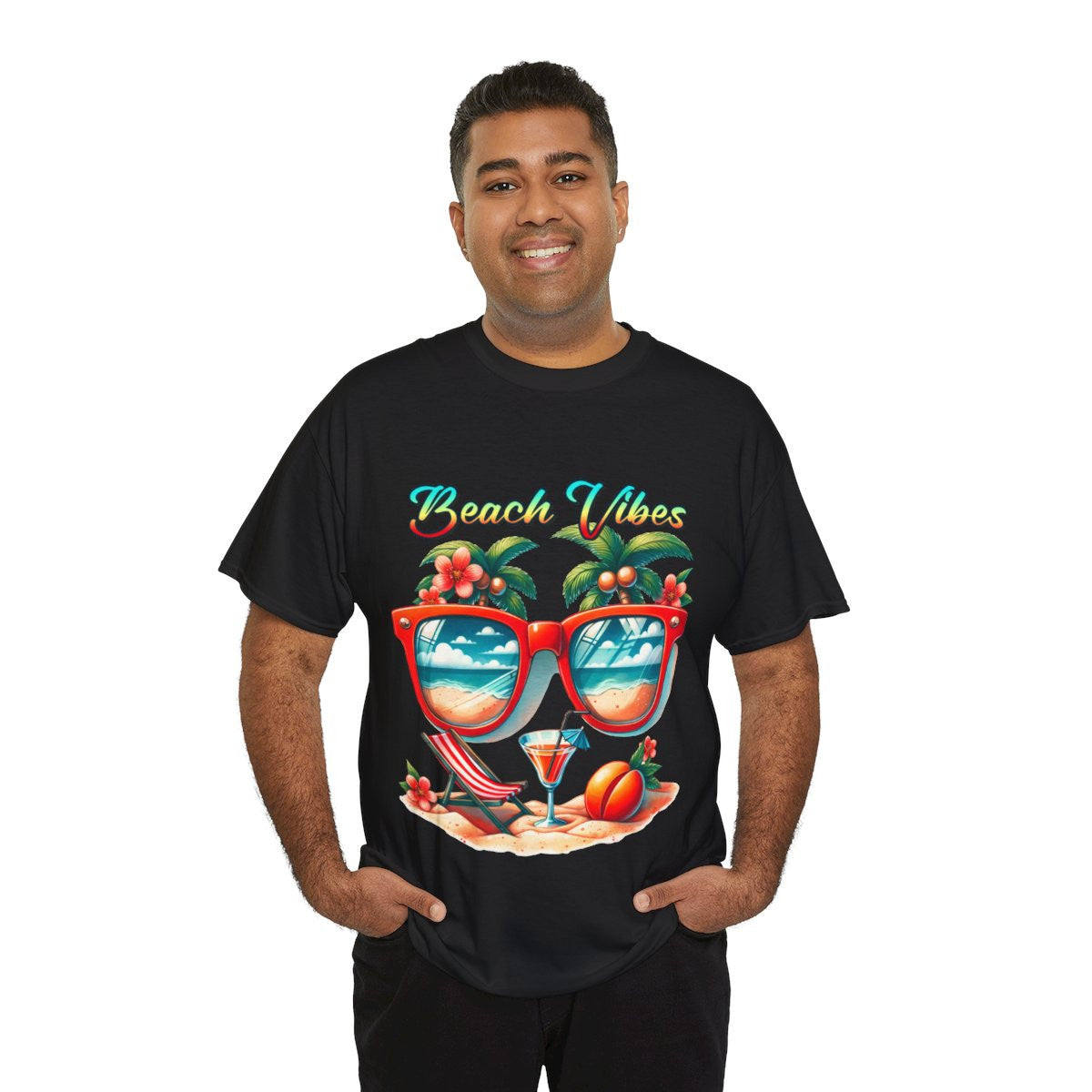 Tee shirt Unisex Beach vibes idée cadeau design été