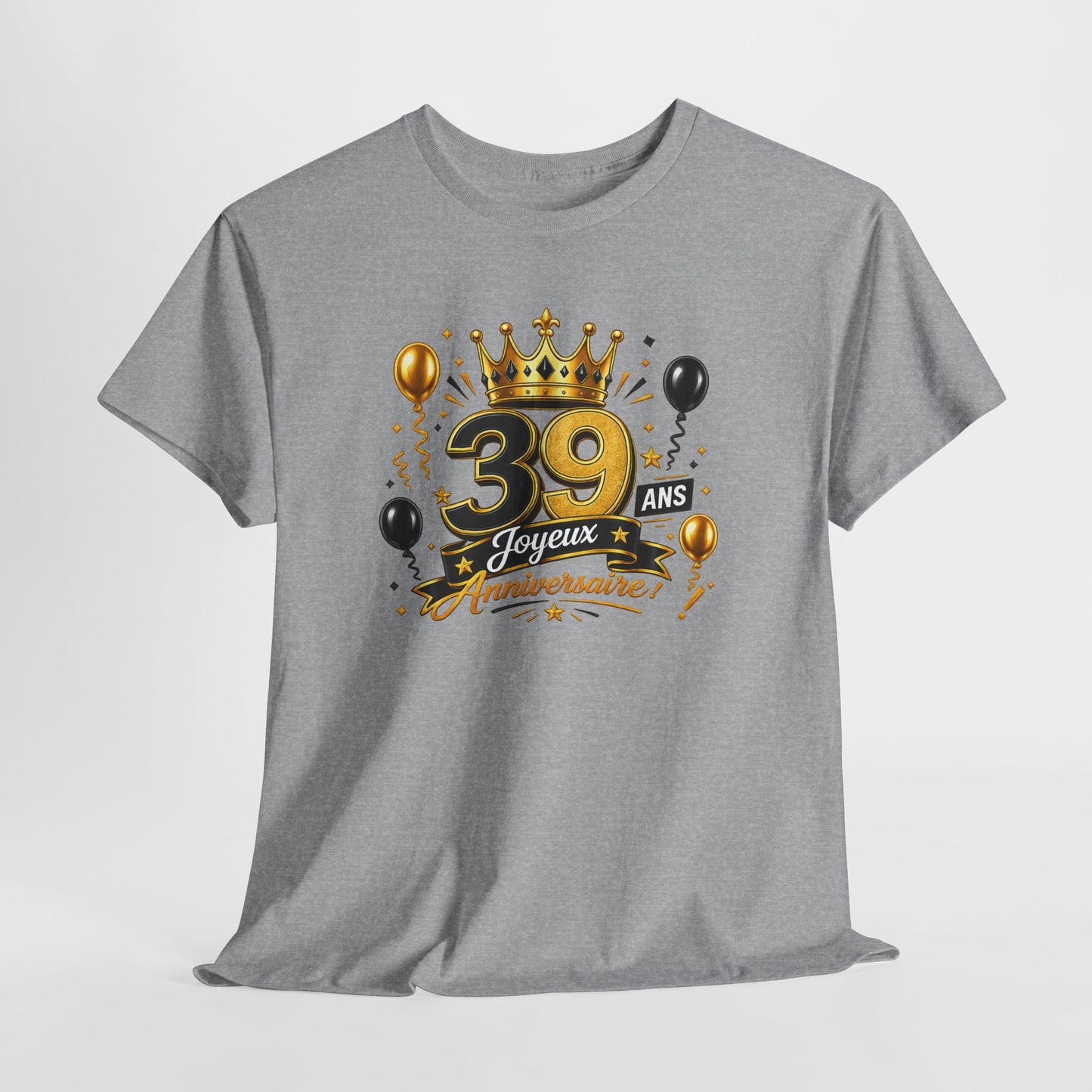 Tee Shirt Anniversaire 39 Ans Homme et Femme – Joyeux Anniversaire – Cadeau 39 Ans