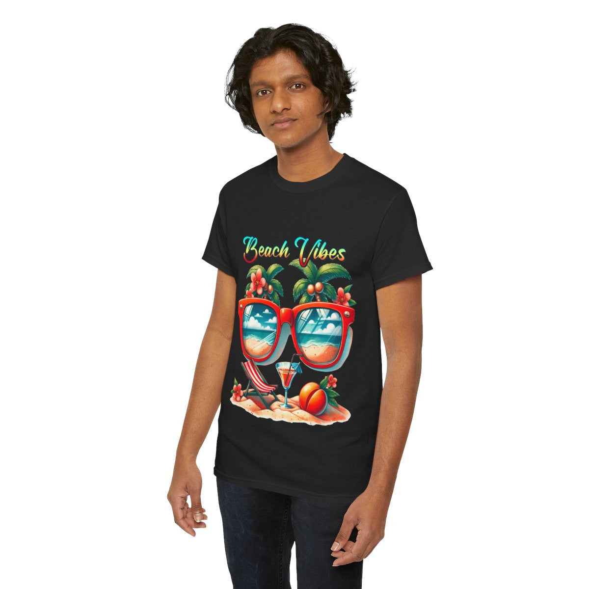Tee shirt Unisex Beach vibes idée cadeau design été