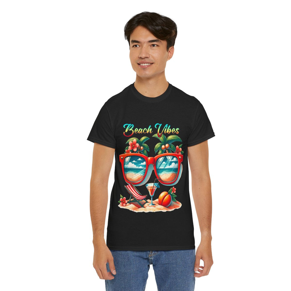 Tee shirt Unisex Beach vibes idée cadeau design été