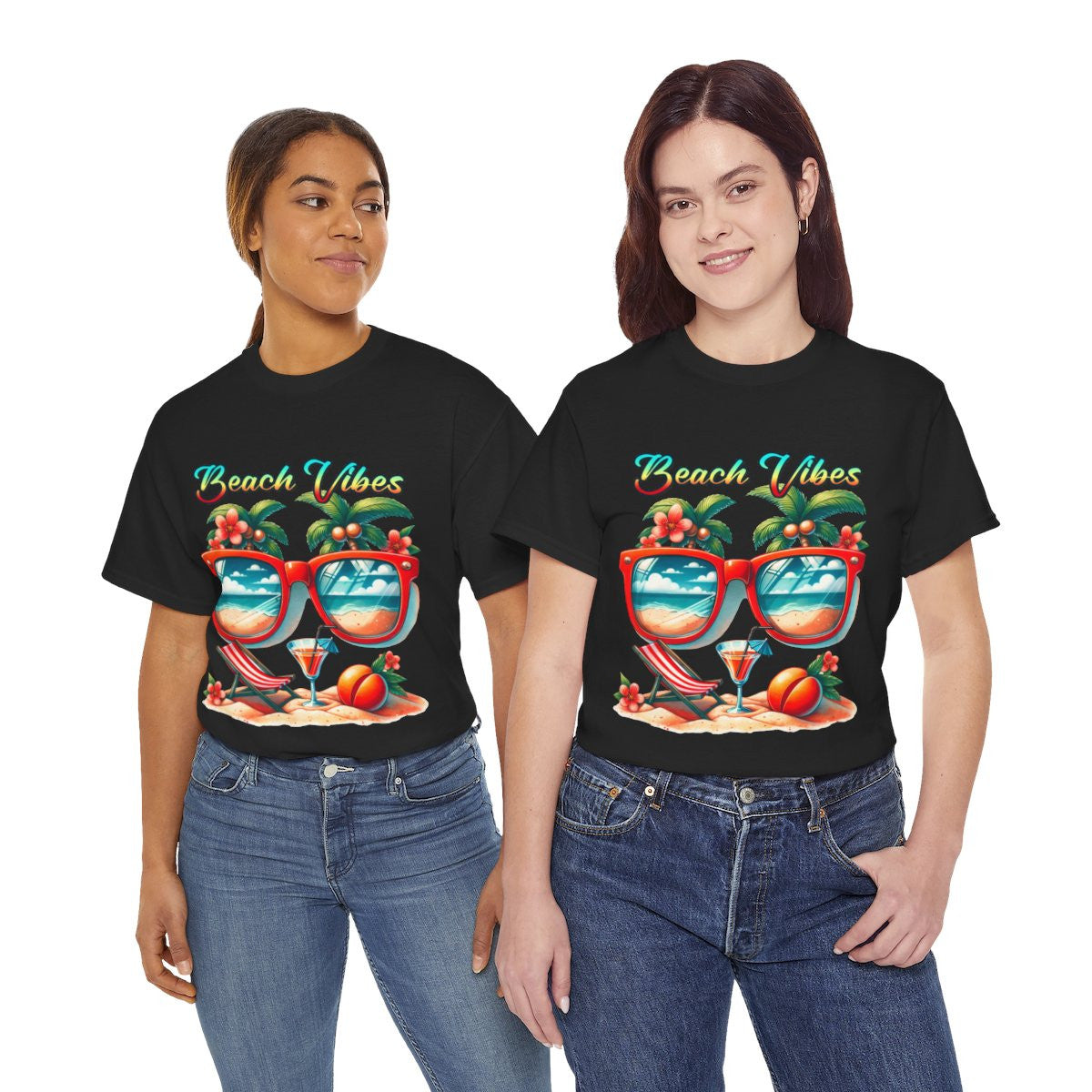 Tee shirt Unisex Beach vibes idée cadeau design été